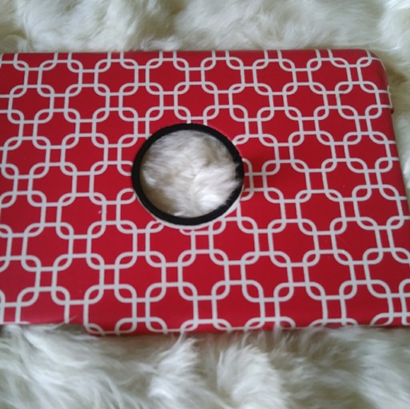 Mini iPad Cover in Red/White Celtic Knot Pattern - Picture 2 of 3